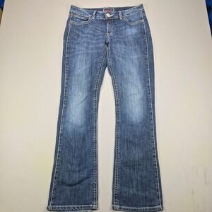 Wrangler Jeans Bootcut Premium Patch‎ Stretch Dark Wash Womens 9/10 x 34